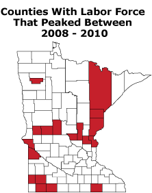 map-counties with labor force that peaked between 2008-2010