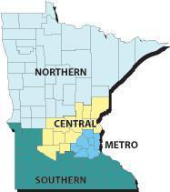 Map of Minnesota Business Development Regions