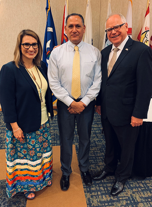 2019-12-19 L.t Gov. Flanigan Kirk Crow Shoe and Governor Walz